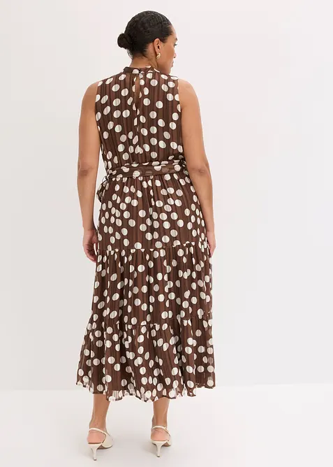 Abito in chiffon con glitter, bonprix