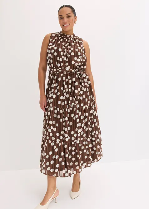 Abito in chiffon con glitter, bonprix
