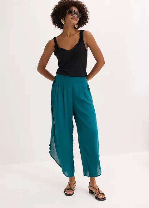 Pantaloni a palazzo con spacchi, bonprix