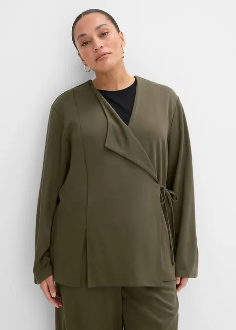 Blusa in misto viscosa con laccetto, bonprix