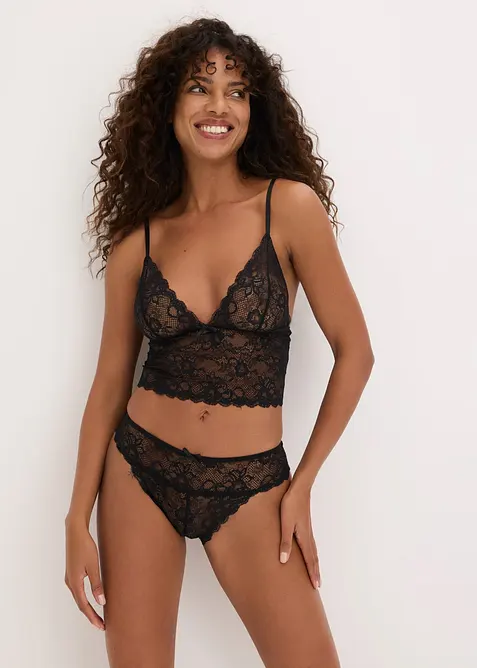 Reggiseno bustier e perizoma ouvert (set 2 pezzi), bonprix
