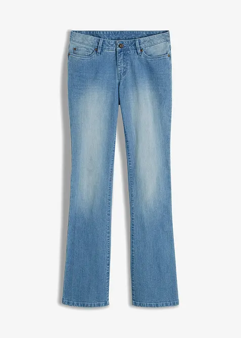 Jeans bootcut elasticizzati, vita media, bonprix