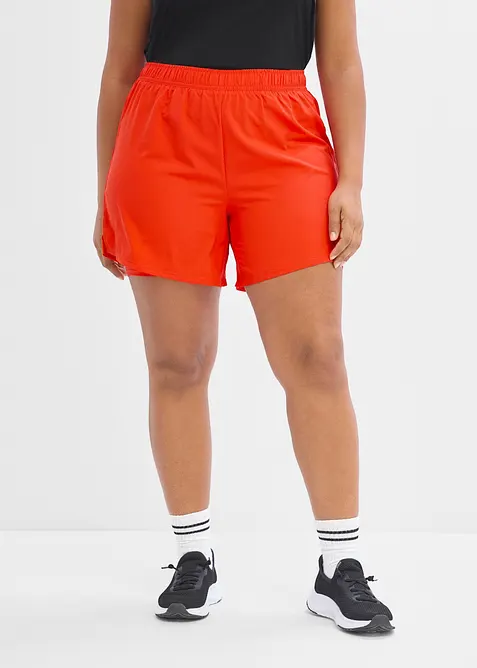 Pantaloni corti sportivi ultraleggeri 2 in 1, ad asciugatura rapida, bonprix