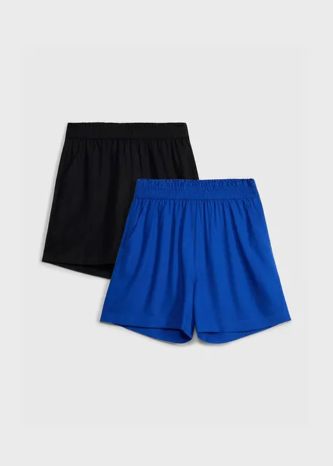 Shorts in morbida viscosa con elastico in vita (pacco da 2), bonprix