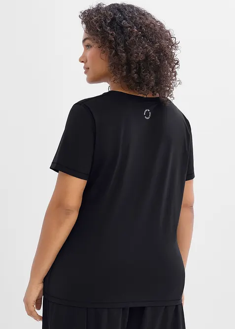 Top per sport ultraleggero con arricciatura, ad asciugatura rapida, bonprix