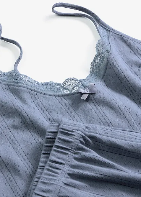 Pigiama estivo in jersey pointoille, bonprix