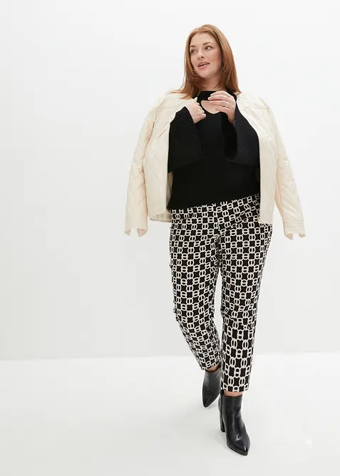 Pantaloni cropped in bengalina elasticizzata, bonprix