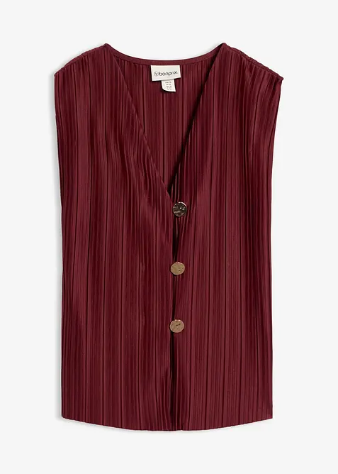 Top plissettato, bonprix