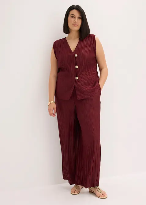 Top plissettato, bonprix