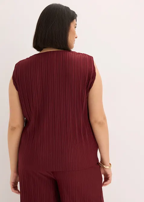 Top plissettato, bonprix