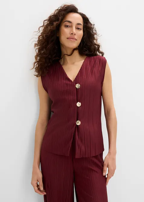 Top plissettato, bonprix