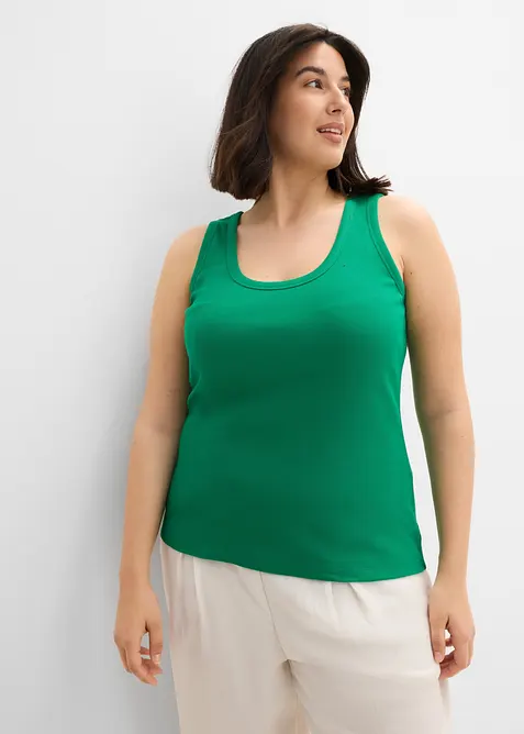 Canotta a coste con cotone biologico (pacco da 2), bonprix