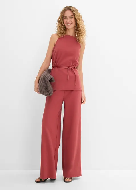Pantaloni larghi in piquet, bonprix