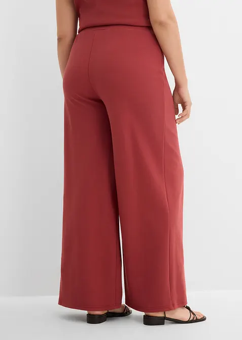 Pantaloni larghi in piquet, bonprix
