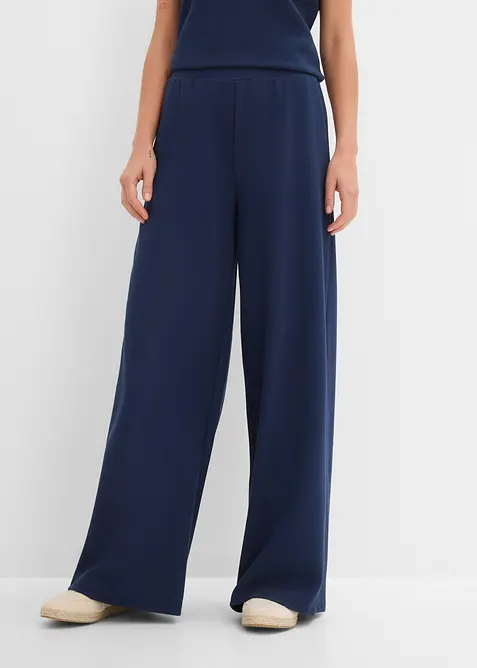 Pantaloni larghi in piquet, bonprix