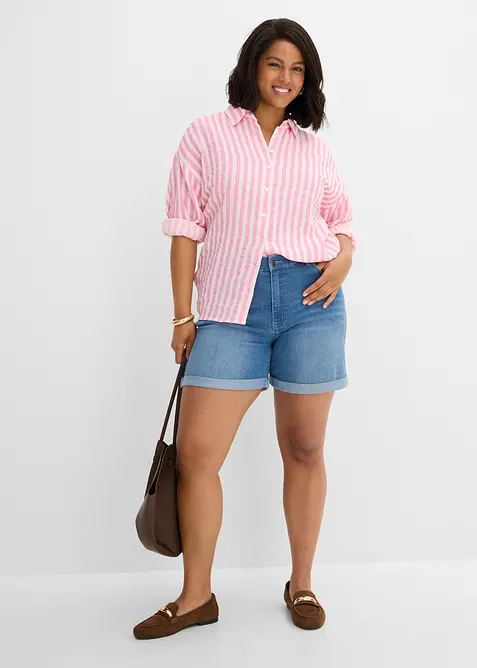 Shorts di jeans, vita media, bonprix