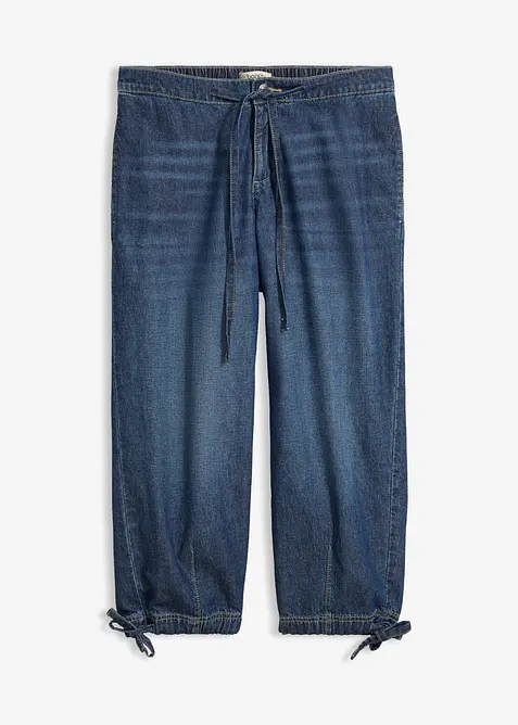 Jeans barrel cropped, vita media, bonprix