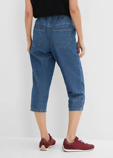 Jeans barrel cropped, vita media, bonprix