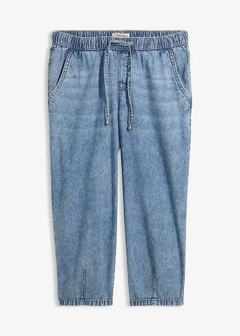 Jeans barrel cropped, vita media, bonprix