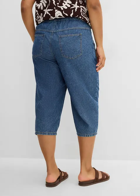 Jeans barrel cropped, vita media, bonprix
