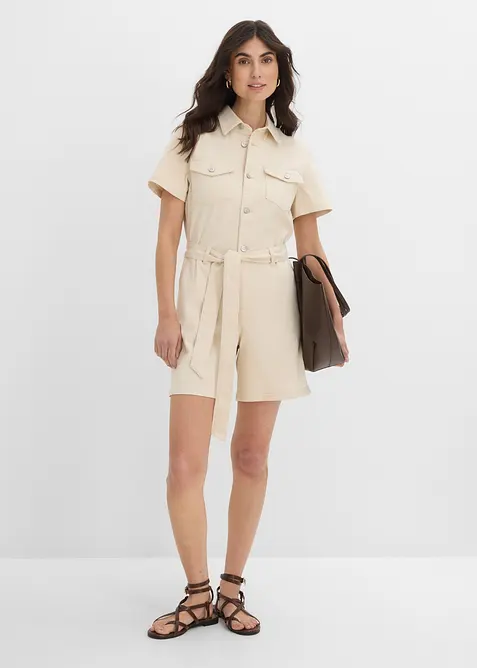 Tuta corta in jeans, bonprix