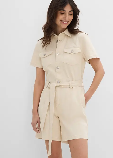 Tuta corta in jeans, bonprix