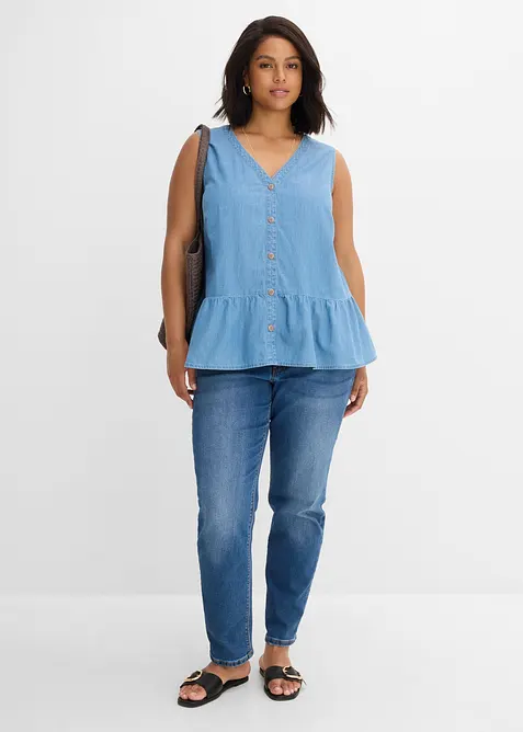 Top in jeans di cotone biologico, bonprix