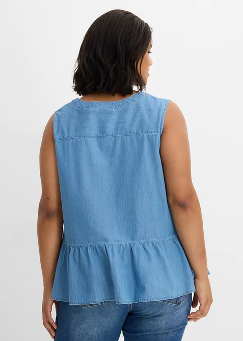 Top in jeans di cotone biologico, bonprix