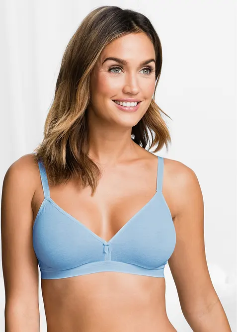 Reggiseno senza ferretto con cotone biologico (pacco da 3), bonprix