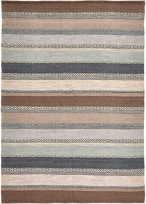 Tappeto kilim a righe in colori naturali delicati, bonprix