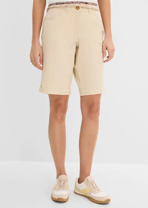 Bermuda in popeline di cotone con vita comoda, bonprix