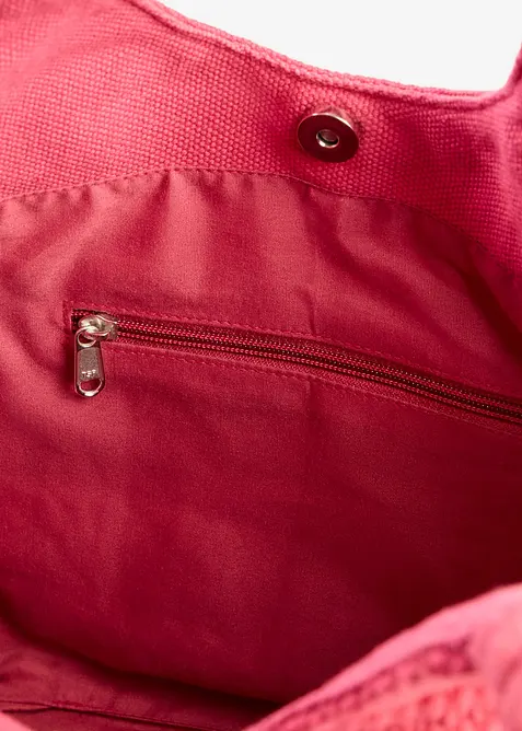 Borsa shopper in cotone dall&rsquo;effetto strutturato, bonprix