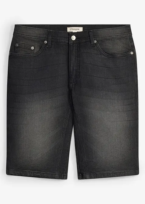 Bermuda di jeans elasticizzati con cavallo rafforzato, regular fit, bonprix