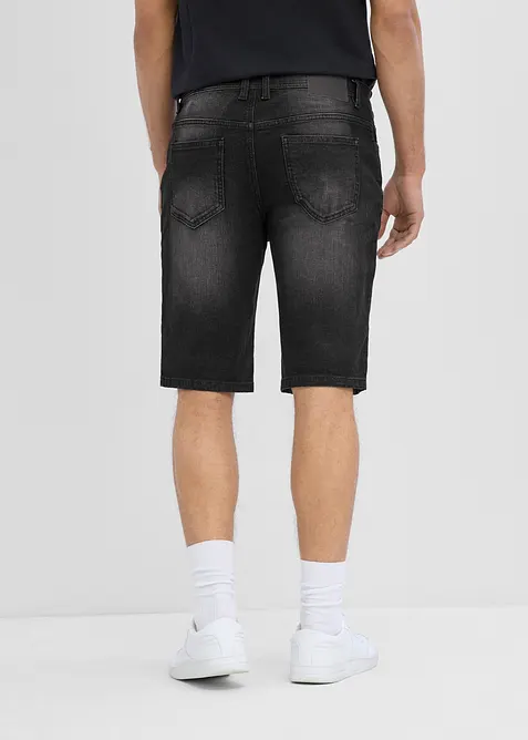 Bermuda di jeans elasticizzati con cavallo rafforzato, regular fit, bonprix