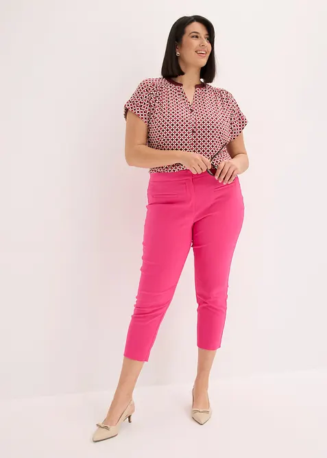 Pantaloni cropped in bengalina, bonprix