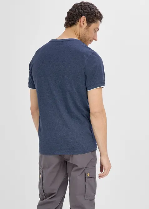 T-shirt a V con effetto doppio strato, bonprix