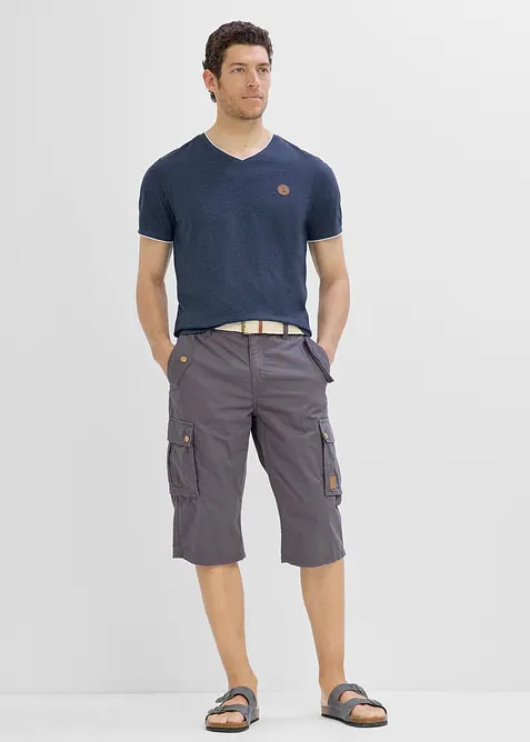 T-shirt a V con effetto doppio strato, bonprix