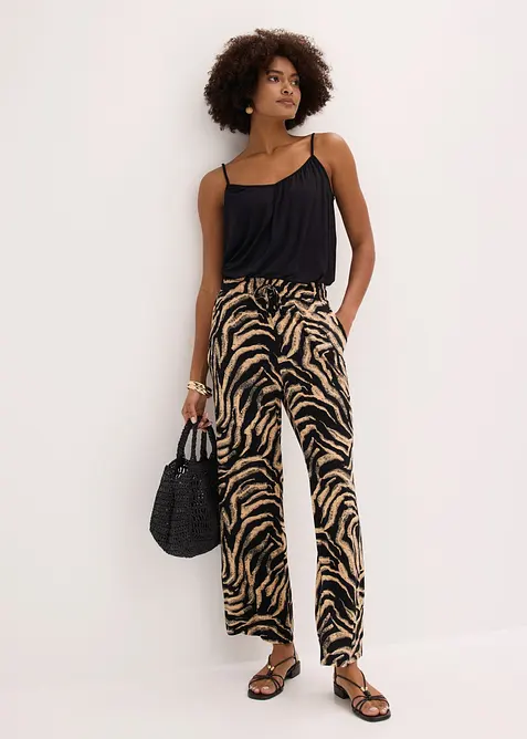 Pantaloni in jersey di misto viscosa fluido, bonprix
