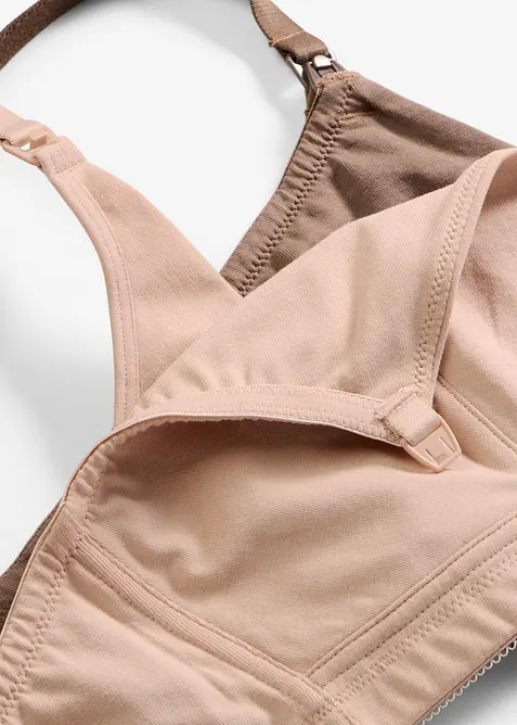 Reggiseno da allattamento senza ferretto con cotone biologico (pacco da 2), bonprix