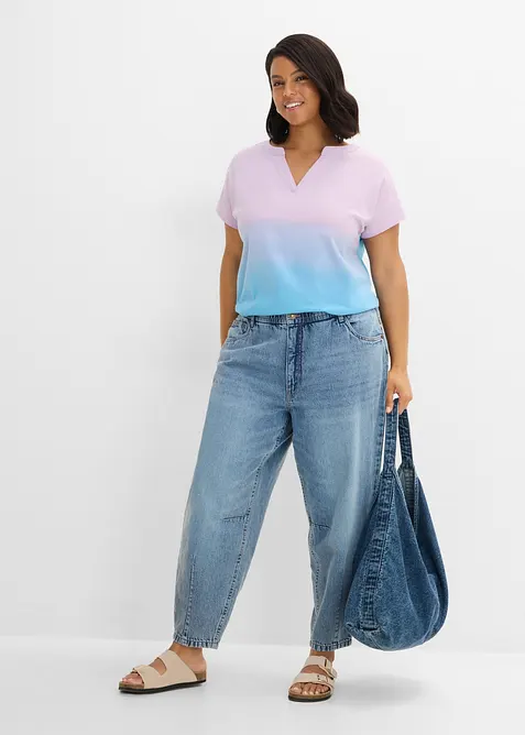 Maglia serafino con effetto ombr&eacute;, bonprix