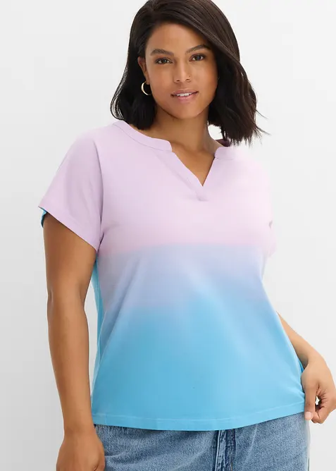 Maglia serafino con effetto ombr&eacute;, bonprix