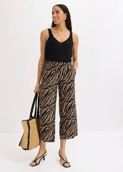 Pantaloni in viscosa con elastico in vita, bonprix