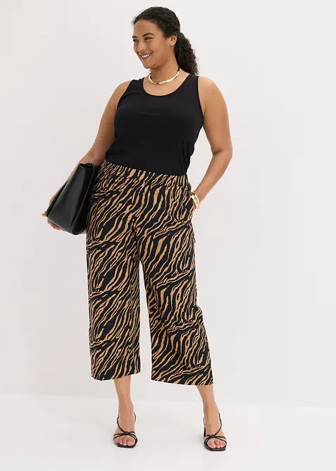 Pantaloni in viscosa con elastico in vita, bonprix