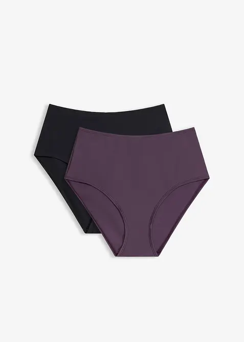 Slip a vita alta per bikini (pacco da 2), bonprix