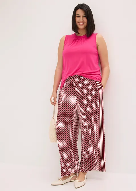 Pantaloni in jersey con fantasia minimalista, bonprix