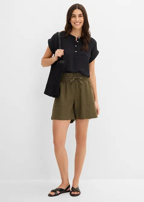 Shorts in misto lino, bonprix