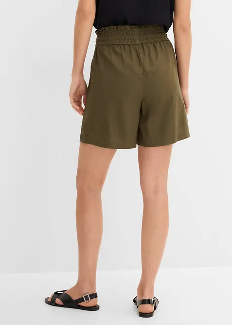 Shorts in misto lino, bonprix