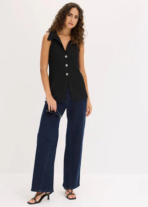 Top in cr&ecirc;pe operato, bonprix