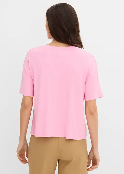 Maglietta cropped con spalle scese, bonprix