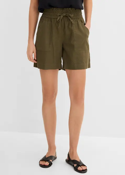 Shorts in misto lino, bonprix